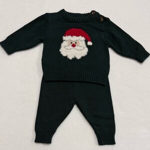 Infant 3M Sweater Knit 2-Pc Festive Santa Knit Sweater and Pants Set - NWT